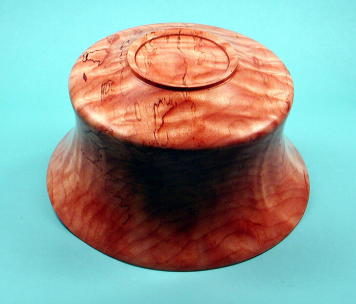 Bowl, Curly Maple, Reverse Side